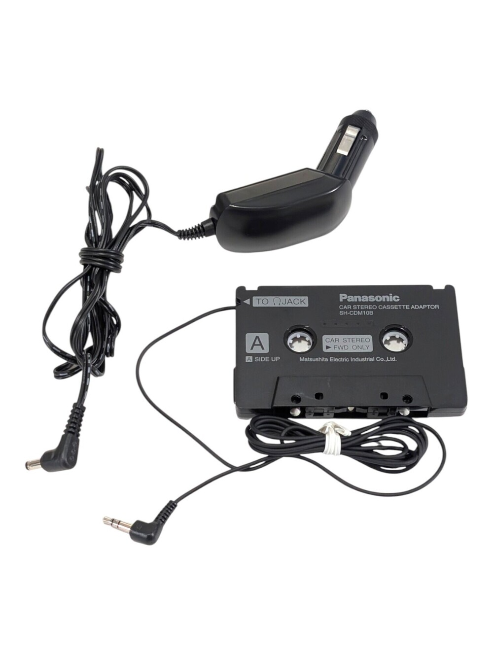 Panasonic SH-CDM10B Stereo Car Cassette Adaptor 3.5mm Plug w/ Car Lighter Adapt